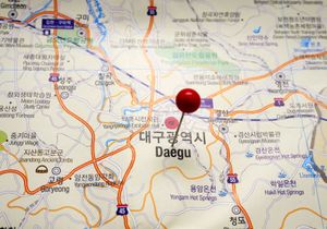daegu pinned map south korea