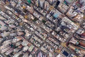 Mong Kok top view, Kowloon, Hong Kong