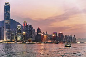 Skyline of Victoria Harbor, Hong Kong Island