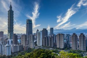  Taiwan city skyline with skyscrapers