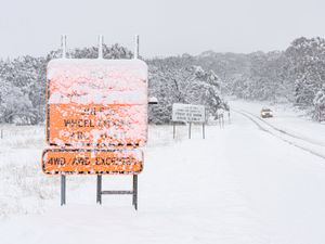 Mesmerizing winter scene in Mount Hotham where everything is covered in snow, Victoria, Australia. 