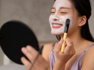 Woman doing skincare