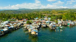 Floating houses in the Philippines