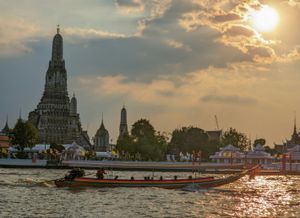 The sun setting on the Chao Phraya River. Credit: Unsplash.
