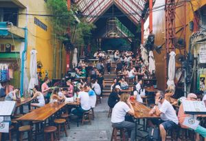 Food and drink on Khao San Road. Credit: Unsplash.