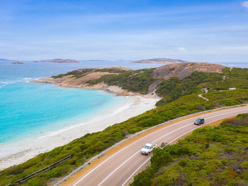 Aerial view of Great Ocean Road, Victoria, Australia.